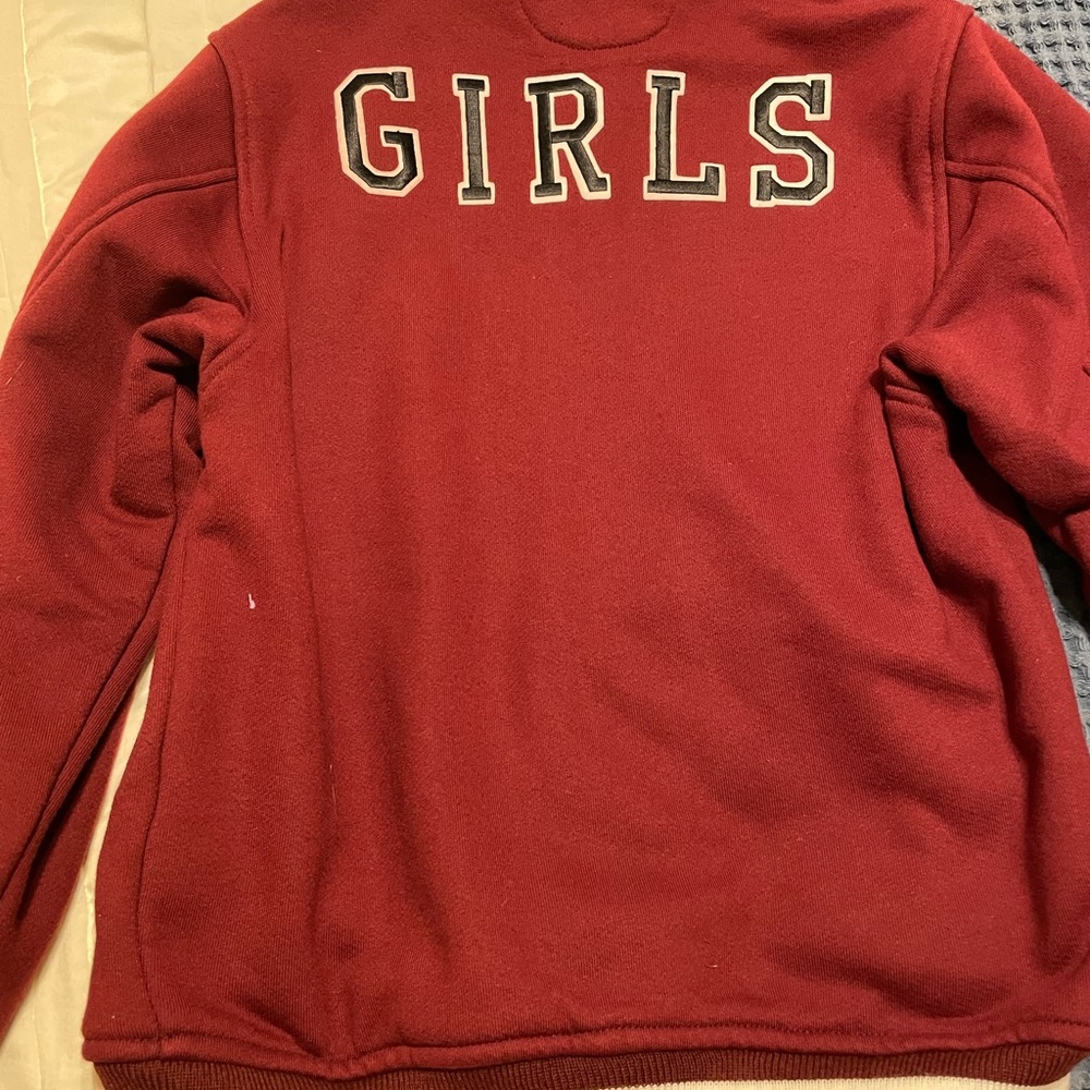 Cute burgundy jacket fits S